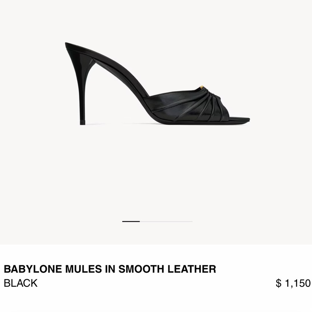 Elegant Black Women's ysl mule Heels